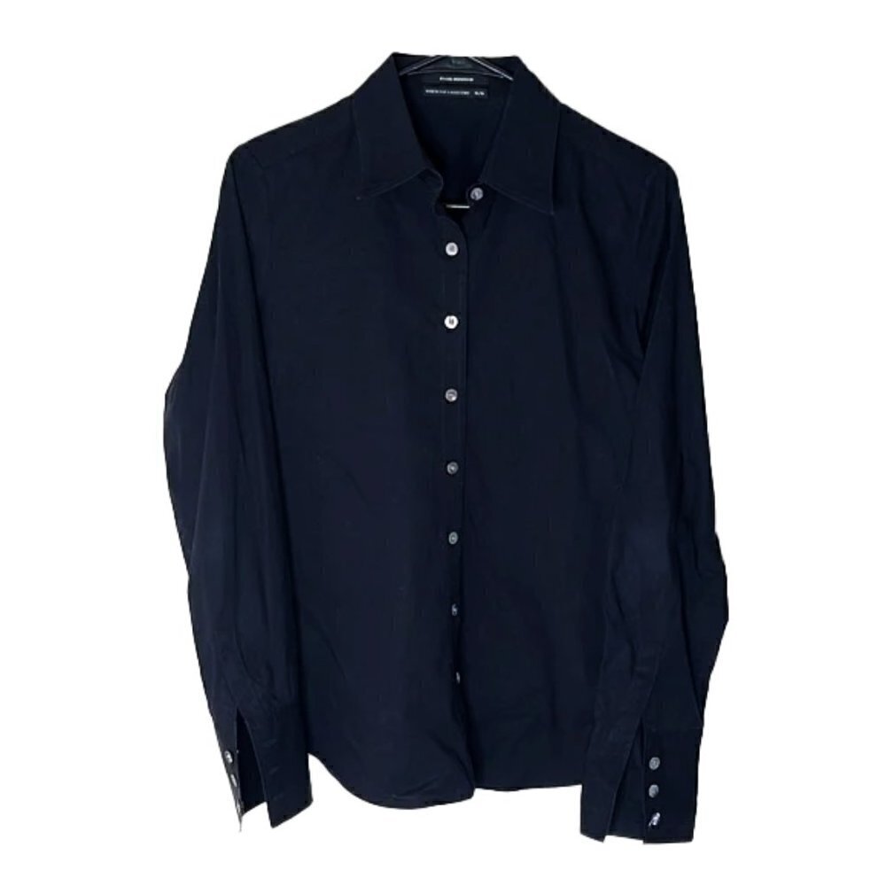 CLUB MONACO Solid Button Down Flannel Shirt Size M